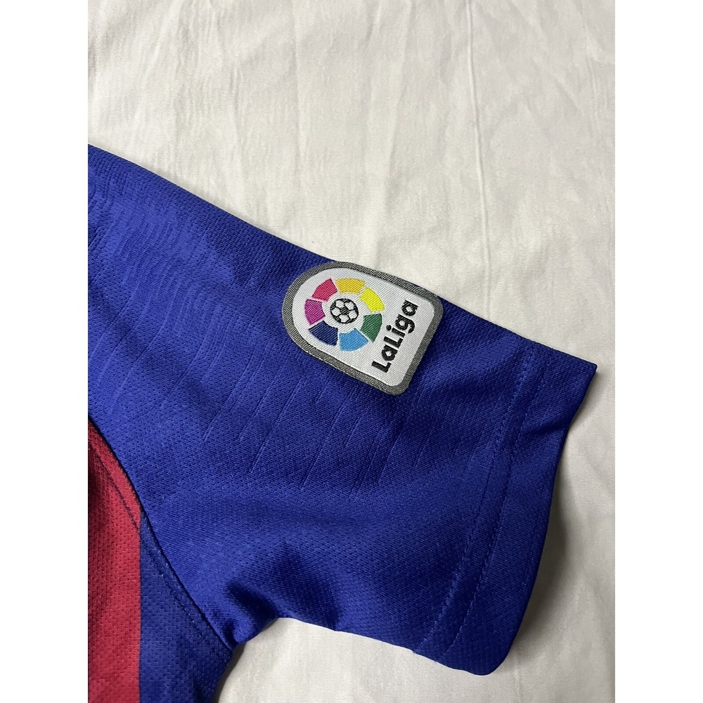 Nike Dri Fit Barcelona Rakuten Jersey Children's Size 24 Red Blue Stripe Soccer - Picture 9 of 10